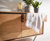 Sideboard Stonegrace 175cm 2 Doors Acacia Wood Natural Stone Veneer V-Leg