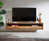 Floating TV Stand Stonegrace 145-240 cm Acacia Wood Natural Stone Veneer
