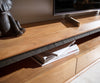 Floating TV Stand Stonegrace 145-240 cm Acacia Wood Natural Stone Veneer