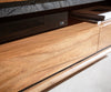 Floating TV Stand Stonegrace Classic 240cm 2 Doors Acacia Wood Natural Stone Veneer