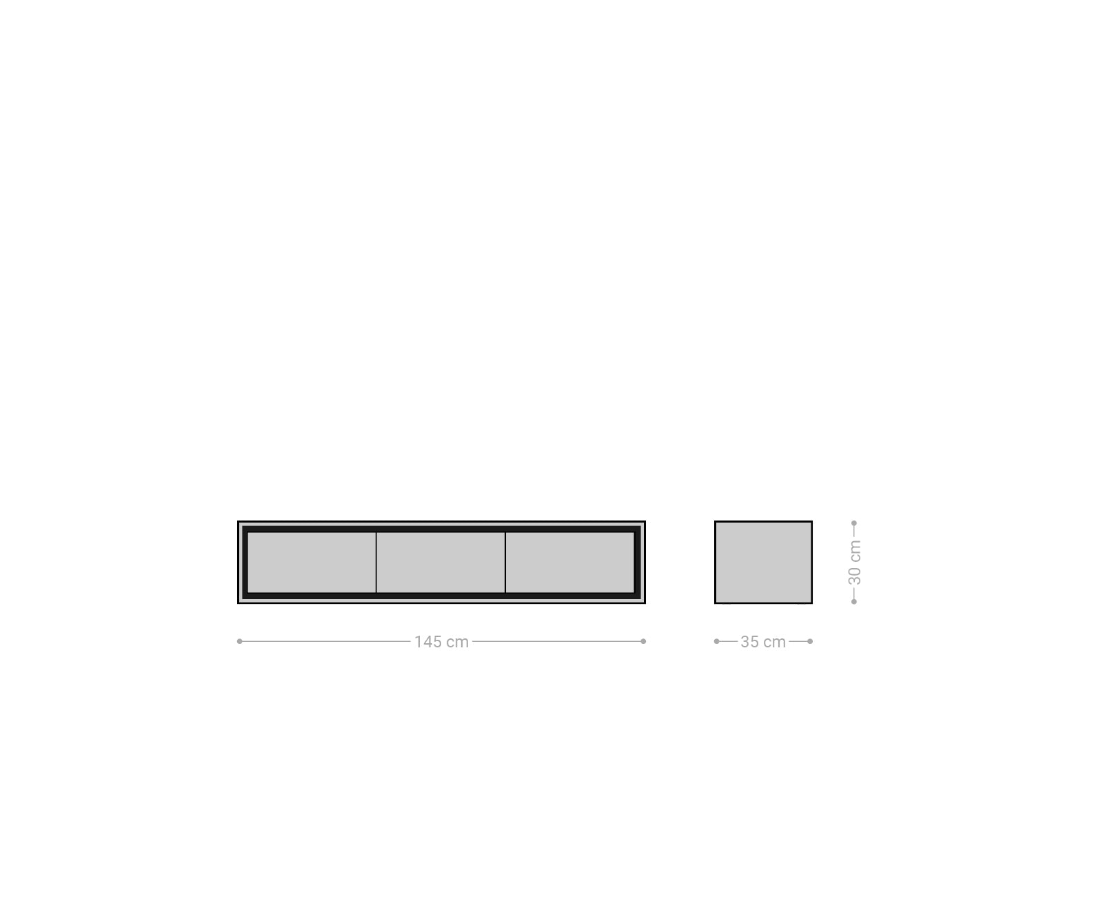 Floating TV Stand Stonegrace Classic 145cm Acacia Wood Natural Stone Veneer