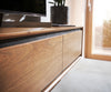 Floating TV Stand Stonegrace Classic 200cm Acacia Wood Natural Stone Veneer