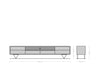 TV Stand Eloi 240cm Acacia Wood Brown 2 Drawers 2 Flap Doors 1 Compartment V-Feet Black