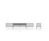 TV Stand Secara 220cm Acacia Wood Brown 2 Doors 2 Compartments
