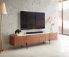TV Stand Secara 200cm Acacia Wood Brown 4 Doors