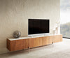 TV Stand Secara 220cm Acacia Wood Natural 4 Doors