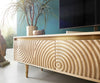 TV Stand Budaya 220cm 3 Doors 2 Compartments Mango Wood Natural
