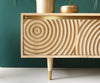 TV Stand Budaya 220cm 3 Doors 2 Compartments Mango Wood Natural