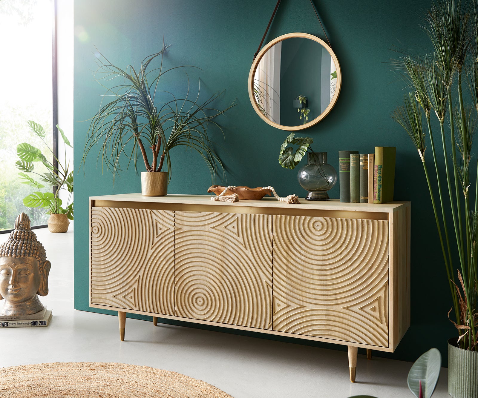 Sideboard Budaya 147cm 3 Doors Mango Wood Natural