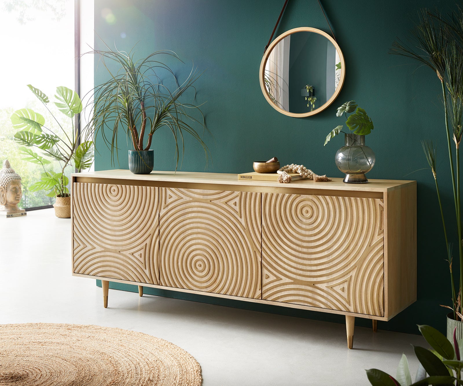 Sideboard Budaya 175cm 3 Doors Mango Wood Natural
