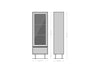 Display Cabinet Budaya 60x181cm 2 Doors Mango Wood Natural