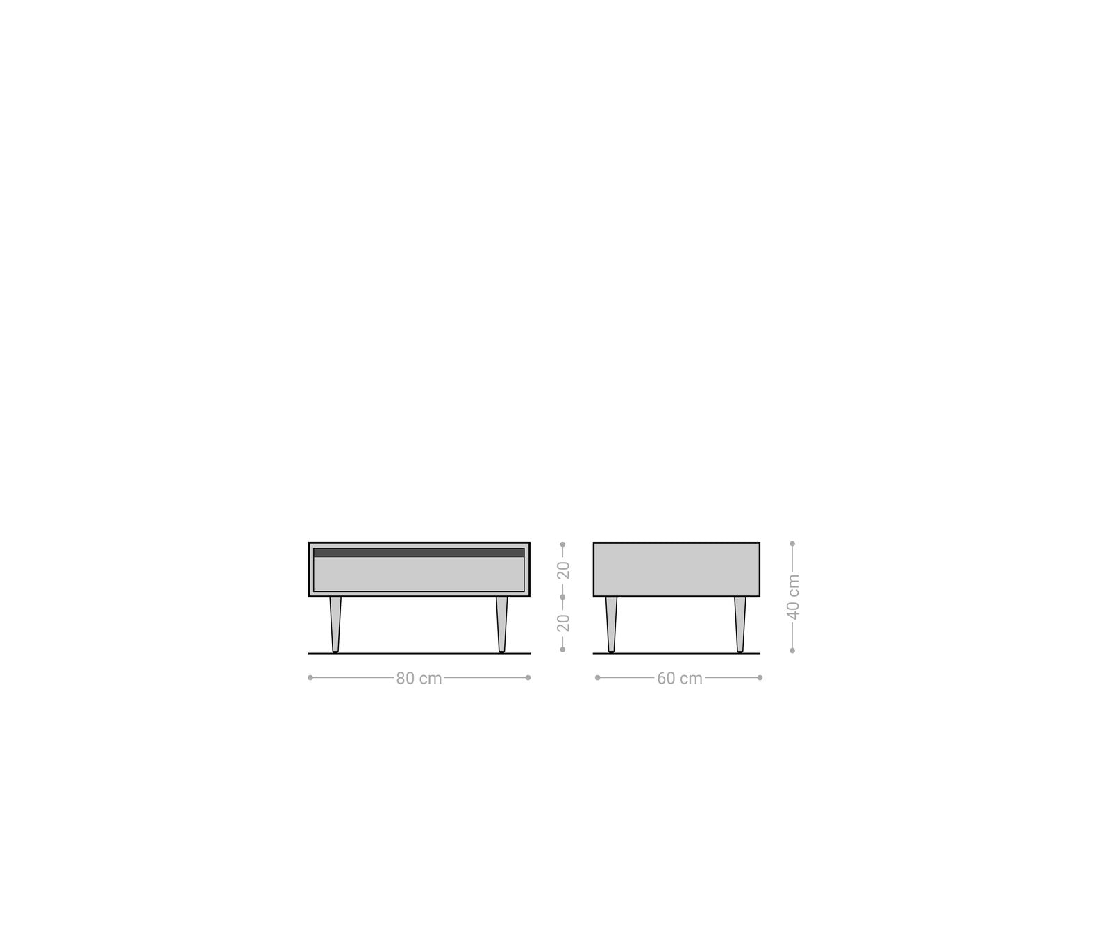Coffee Table Budaya 80x60cm Mango Wood Natural