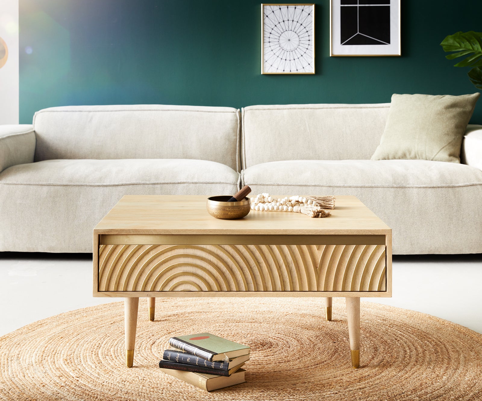 Coffee Table Budaya 80x60cm Mango Wood Natural