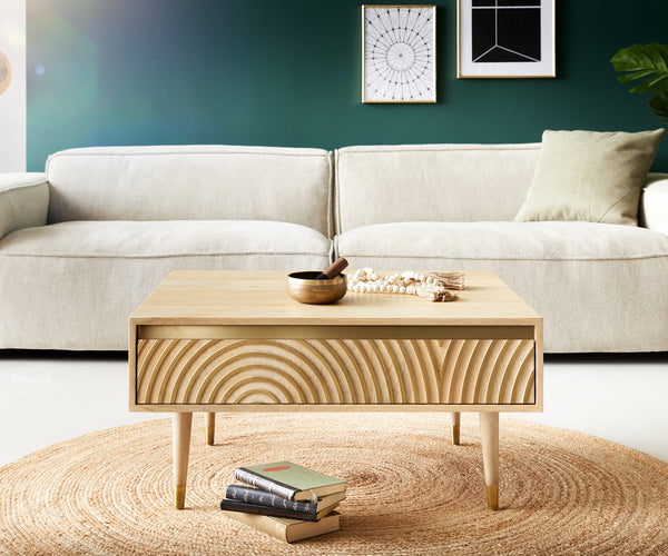 Coffee Table Budaya 80x60cm Mango Wood Natural