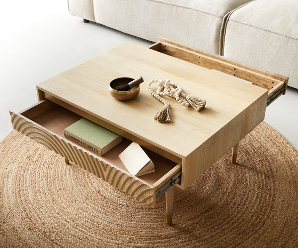 Coffee Table Budaya 80x60cm Mango Wood Natural