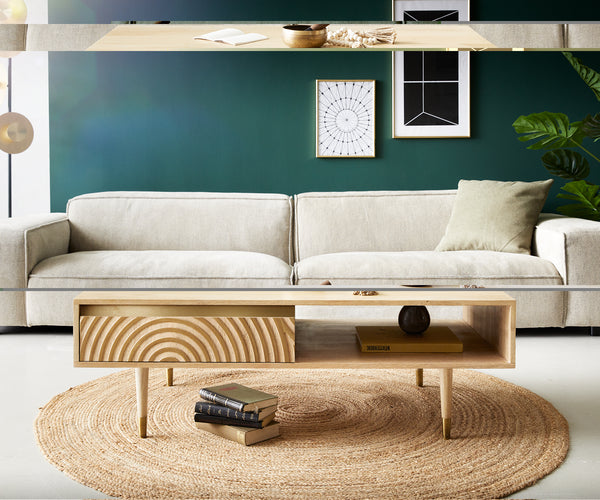 Coffee Table Budaya Mango Wood Natural 115x60cm