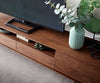 Floating TV Stand Eloi 240cm Acacia Wood Brown 2 Drawers 2 Flap Doors 1 Compartment