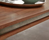 Coffee Table Stonegrace 117x60cm Acacia Wood Brown And Slate