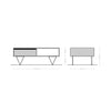 Coffee Table Stonegrace 115x60cm Acacia Wood Brown And Slate