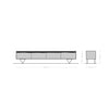 TV Stand Stonegrace 220cm Acacia Wood Brown 4 Doors Stone Veneer V-Foot Metal Black
