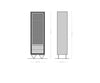 Display Cabinet Stonegrace 55x180cm Acacia Wood Brown Stone Veneer V-Foot Black