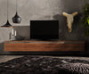 Floating TV Stand Stonegrace 240cm 4 Doors Acacia Wood Brown Slate