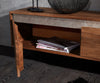 Floating TV Stand Stonegrace 240cm 4 Doors Acacia Wood Brown Slate