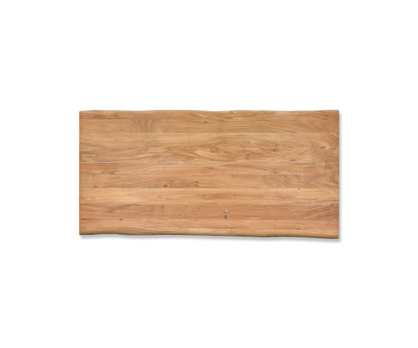 Dining Table Olympus Live Edge 200cm Acacia Wood Natural Spider Frame Black 55mm Top