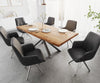 Dining Table Olympus Live Edge 200cm Acacia Wood Natural Cross Frame Steel 55mm Top