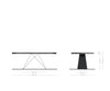 Dining Table Olympus Live Edge 200cm Acacia Wood Natural V-Frame Black 55mm Top