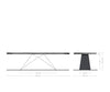 Dining Table Olympus Live Edge 300cm Acacia Wood Brown V-Frame Black 55mm Top