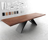 Dining Table Olympus Live Edge Acacia Wood Brown V-Frame Black 260-300cm
