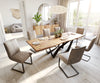 Dining Table Olympus Live Edge Acacia Wood Natural Spider Frame Black 200-300cm