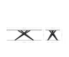 Dining Table Olympus Live Edge 260cm Acacia Wood Natural Cross Frame Black 35mm Top