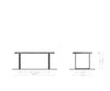 Dining Table Olympus Live Edge 180cm Acacia Wood Natural Square Frame Slim Black 55mm Top