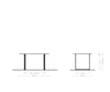 Dining Table Olympus 140x90cm Acacia Wood Natural Square Frame Black