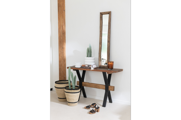Wall Mirror Martha 119cm Brown Wood
