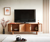TV Stand Surimu 175cm Acacia Wood Brown 4 Doors Cork Handle
