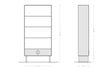 Shelf Surimu 88x185cm Acacia Wood Brown 2 Doors 4 Compartments