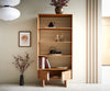 Shelf Surimu 88x185cm Acacia Wood Brown 2 Doors 4 Compartments