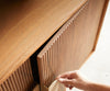Shelf Surimu 88x185cm Acacia Wood Brown 2 Doors 4 Compartments
