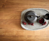 Coffee Table Surimu 115x60cm Acacia Wood Brown 2 Drawers Cork Handle