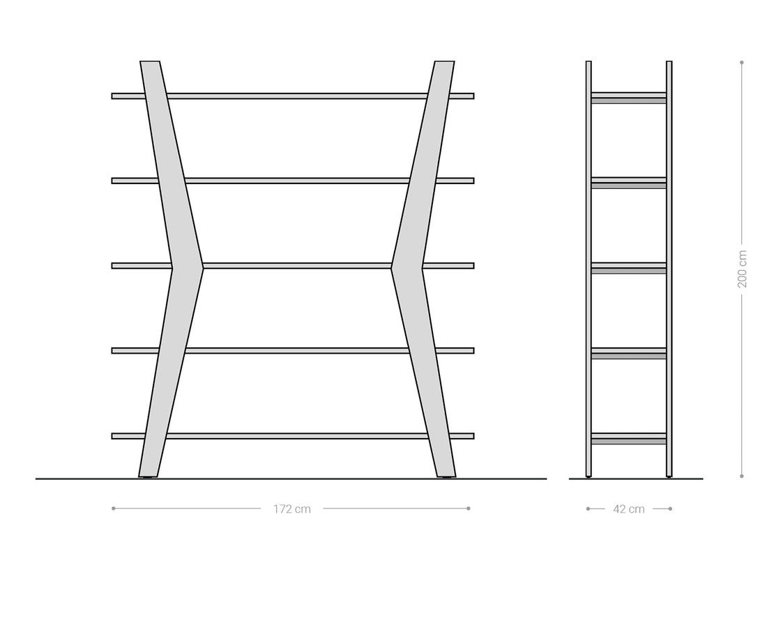 Freestanding Shelf Rack Xanthios 172cm Acacia Wood Natural