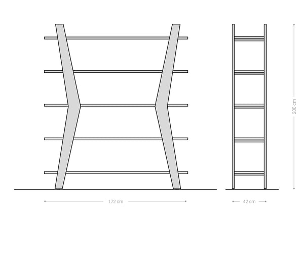 Freestanding Shelf Rack Xanthios 172cm Acacia Wood Natural