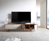 TV Stand Kleo 200cm Acacia Wood Natural 4 Doors V-Foot Stainless Steel