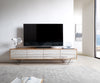 TV Stand Kleo 200cm Acacia Wood Natural 4 Doors V-Foot Stainless Steel