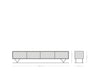 TV Stand Kleo 220cm Acacia Wood Natural 4 Doors