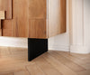 Sideboard Puzzle 175cm Acacia Wood Natural 3 Doors Narrow Feet Black