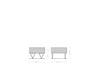 Coffee Table Kayu 60x60cm 2 Drawers Acacia Wood Natural V-Feet Silver