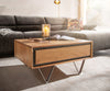 Coffee Table Stonegrace 80cm Acacia Wood Natural And Slate